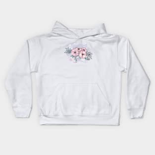 Pink floral bouquet Kids Hoodie